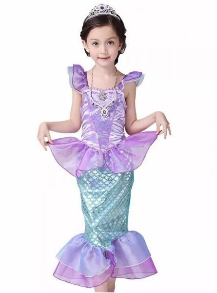 Fantasia Infantil Pequena Sereia Princesa Ariel - Importado