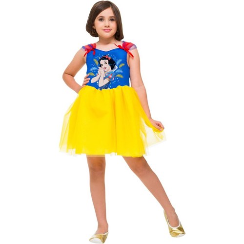 Fantasia Infantil Princesa Branca de Neve Pop (P 3 a 4 Anos, Sim)