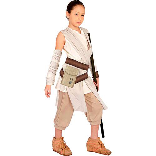 Fantasia Infantil Star Wars Rey Standard - Rubies