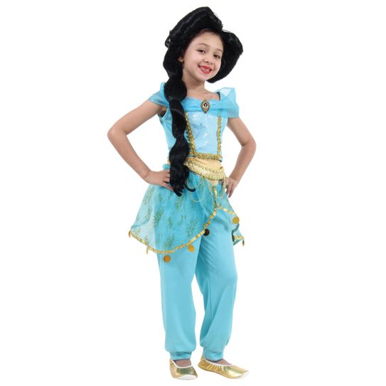 Fantasia Jasmine Infantil Luxo - Disney Princesas P
