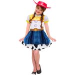 Fantasia Jessie Toy Story 3 Disney Vestido Infantil com Chapéu