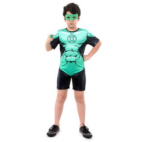 Fantasia Lanterna Verde Curto Infantil - DC - G