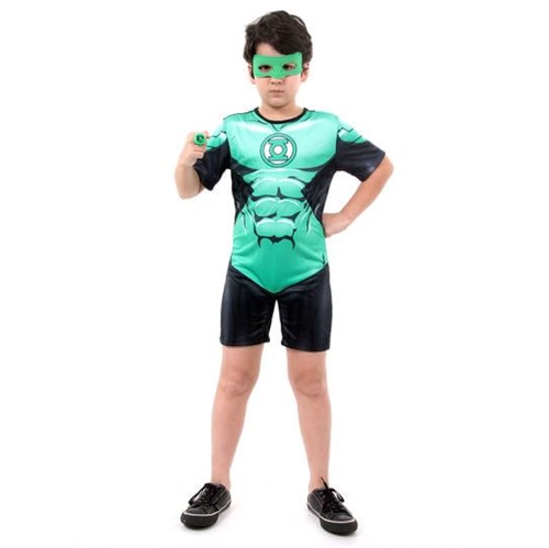 Fantasia Lanterna Verde Curto Infantil - DC G