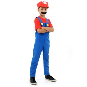 Fantasia Mario Bros Infantil Luxo - Super Mario G - G