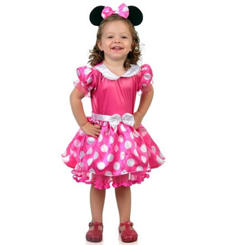 Fantasia Minnie Bebê Rosa - Disney P