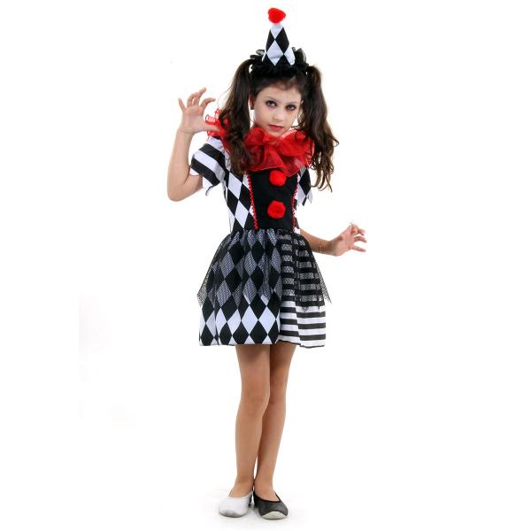 Fantasia Palhaça Horror Feminina Infantil - Halloween