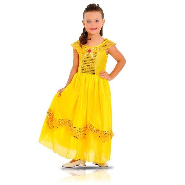 Fantasia Princesa Dourada - Standard - Infantil - Sulamericana
