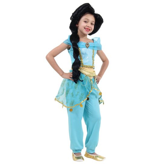 Fantasia Princesa Jasmine Infantil Luxo - Disney Princesas G