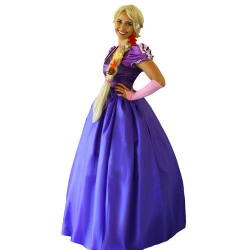 Tudo sobre 'Fantasia Princesa Rapunzel Luxo Longo Adulto e Luva'