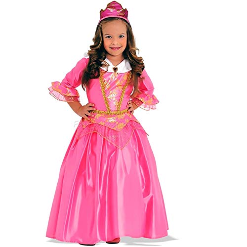 Fantasia Princesa Rosa Infantil Luxo Sulamericana G 9-12