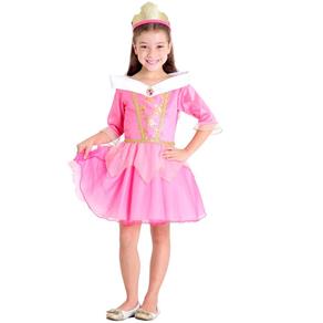Fantasia Princesa Rosa Sulamericana Infantil - G / 9 - 12