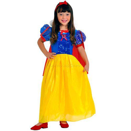 Fantasia Princesa Rubi Infantil Sulamericana com Tiara - G 7 - 8