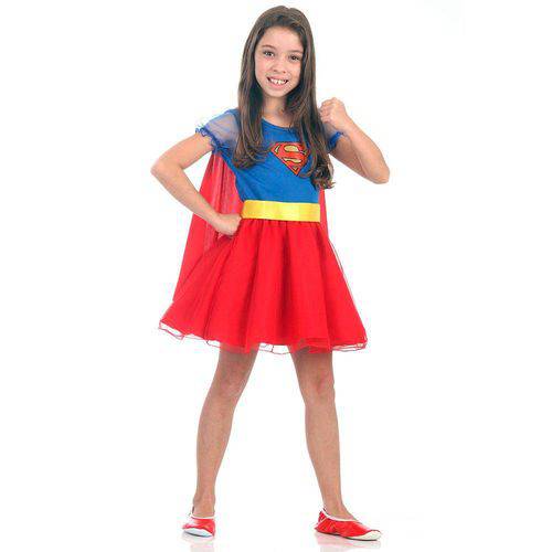 Tamanhos, Medidas e Dimensões do produto Fantasia Super Girl Princesa M - Sulamericana