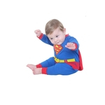 Fantasia Super Homem Macacão Bebê - Liga da Justiça