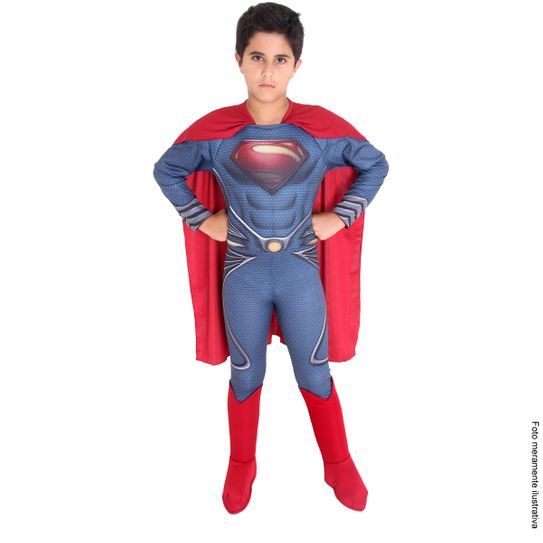 Fantasia Superman Infantil Peitoral - o Homem de Aço P