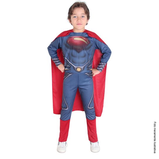 Fantasia Superman Infantil Standard - o Homem de Aço P
