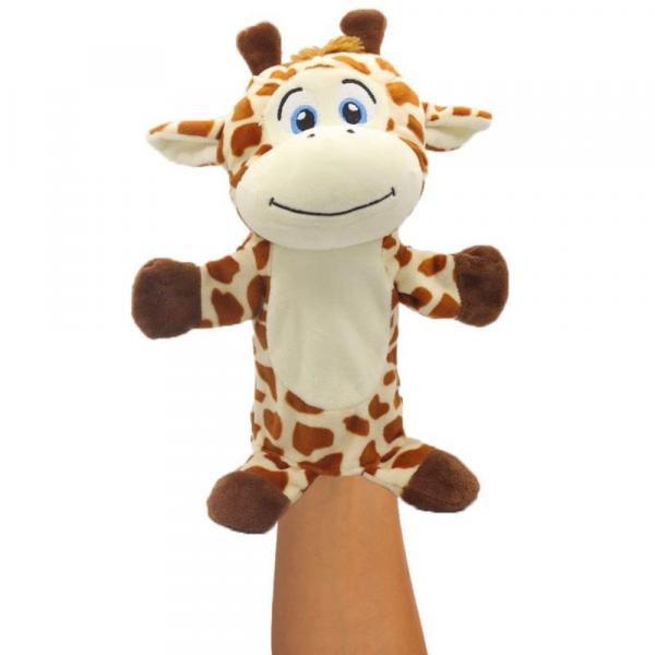 Fantoche de Pelúcia Girafa Safari Unik Toys