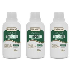 Farmax Amoníaco Líquido 100ml - Kit com 03