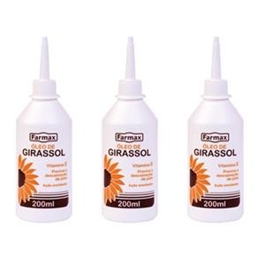 Farmax Óleo de Girassol 200ml - Kit com 03