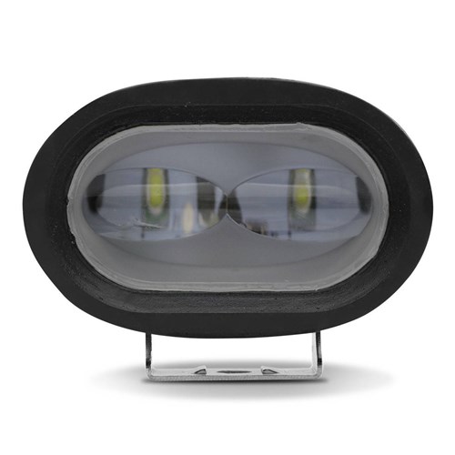 Farol de Milha Moto LED Universal Auxiliar de Neblina 40W 12V Retangular Preto Lente Cristal