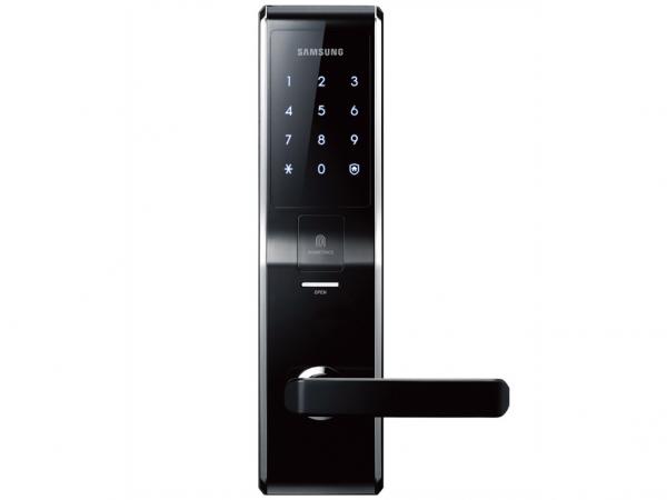 Tudo sobre 'Fechadura Digital de Porta Biométrica Samsung - SHS-H705 com Senha'