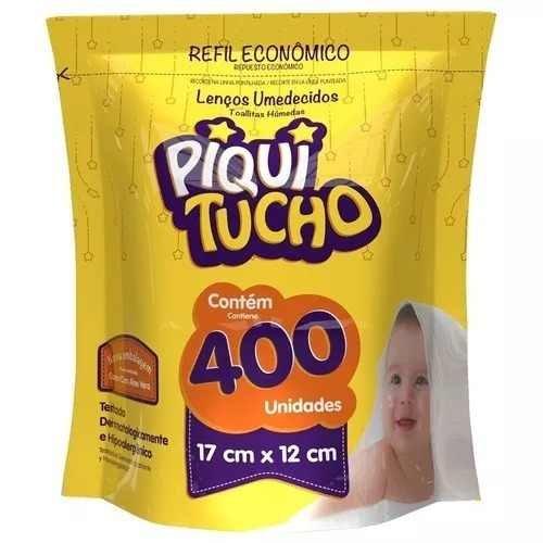 Feelclean Piquitucho Lenços Umedecidos Refil C/400 (Kit C/03)
