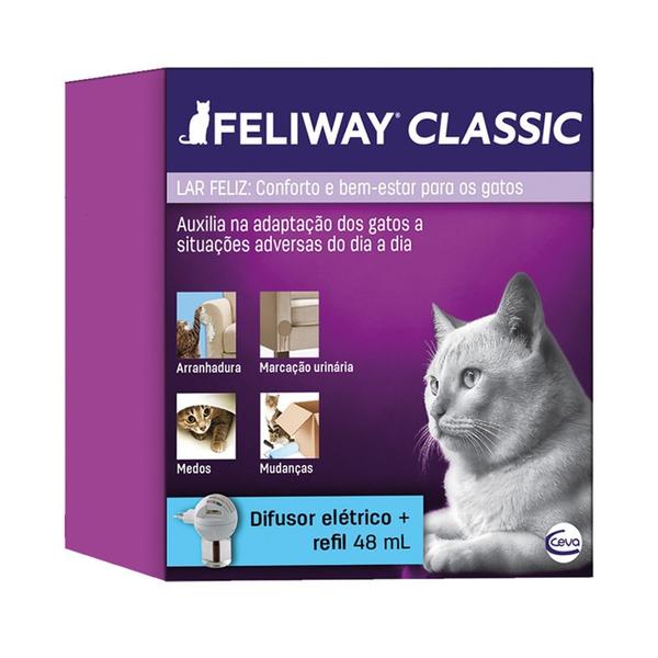 Feliway Classic Ceva Difusor Elétrico com Refil 48 Ml