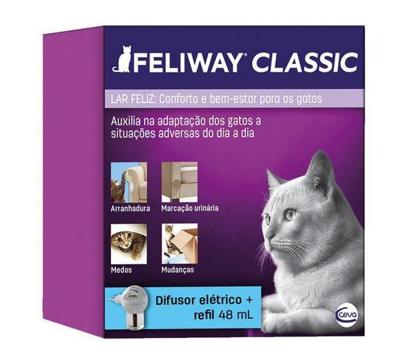Feliway Classic Ceva Difusor Elétrico + Refil 48 Ml