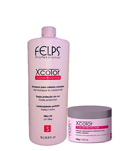Felps Kit Tratamento Xcolor Shampoo Litro e Máscara 300g