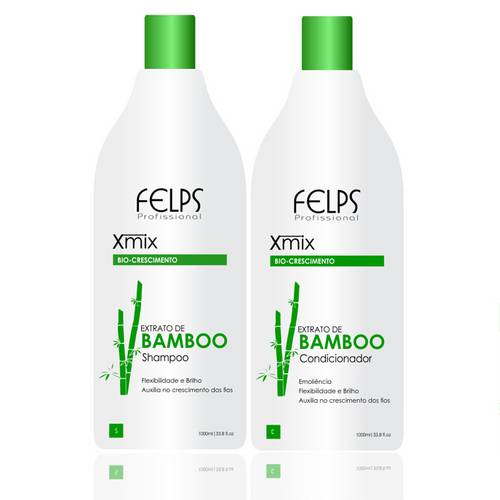 Felps Xmix Kit Profissional Shampoo e Condicionador Extrato de Bamboo - 2x1l