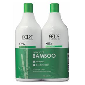 Felps Xmix Kit Profissional Shampoo e Condicionador Extrato de Bamboo - 2X1L