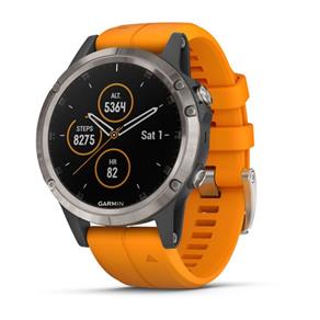 Fenix 5 Plus - em Titanium - Tela de Safira - Smartwatch Gps Premium Multiesportivo com Música