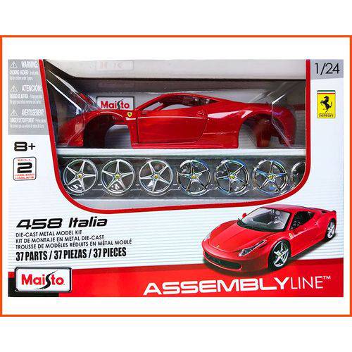 Tudo sobre 'Ferrari 458 Itália - Kit para Montar - Escala 1/24'