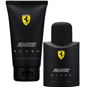 Tudo sobre 'Ferrari Kit Perfume Scuderia Black Eau de Toilette Masculino 75ml + Gel de Banho 150ml'