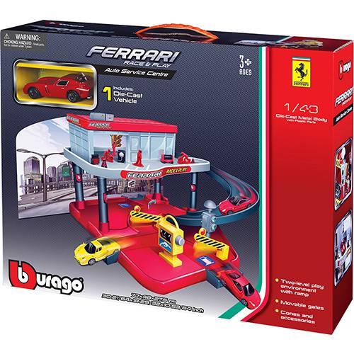 Tudo sobre 'Ferrari Race & Play Auto Service Centre 1:43 - Burago'