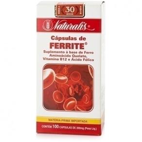 Ferrite 200mg 100 Cápsulas - Naturalis - SEM SABOR