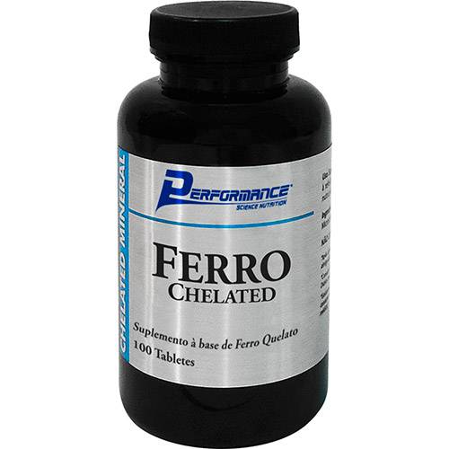 Ferro Chelated - 100 Tabletes - Performance Nutrition