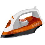 Ferro de Passar Roupas Bd à Vapor Base Antiaderente 1200w - X5050 Branco com Laranja