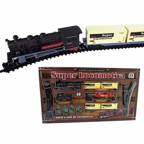 Tudo sobre 'Ferrorama Super Locomotiva C/ Farol Luz Trem Elétrico Pista'