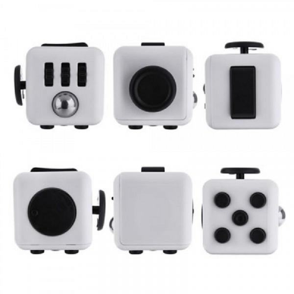 Fidget Cube Anti Stress Branco e Preto