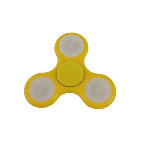 Fidget Hand Spinner Toy Amarelo C/ LED - Fingertoy