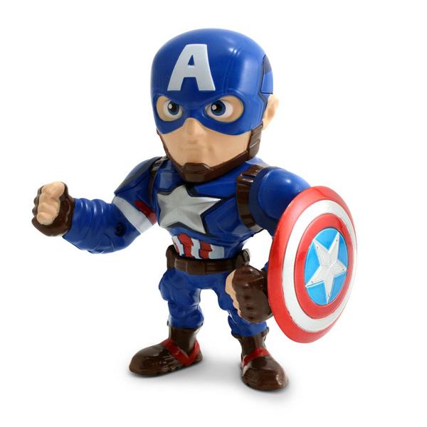 Figura Colecionável 10 Cm Metals Marvel Civil War Capitão América DTC