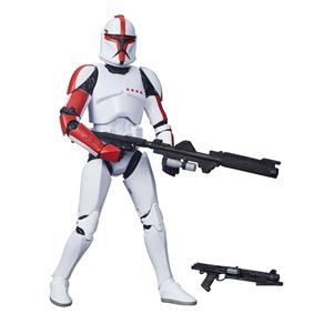 Figura Colecionável Star Wars - The Black Series - 12 - Capitão Clone Trooper - Hasbro - APROXIMADAMENTE 15 CENTÍMETROS DE ALTURA.