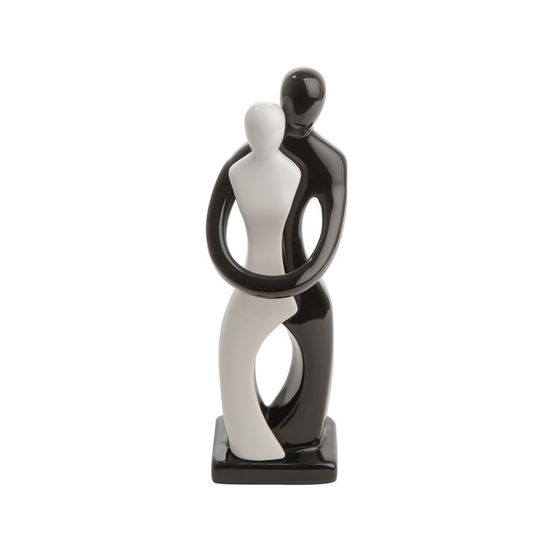 Figurino de Casal 31cm Black And White de Ceramica