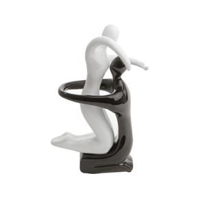 Figurino de Casal (27Cm) Branco/Preto - Bon Gourmet - Única