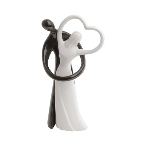 Figurino de Casal (29Cm) Branco/Preto - Bon Gourmet
