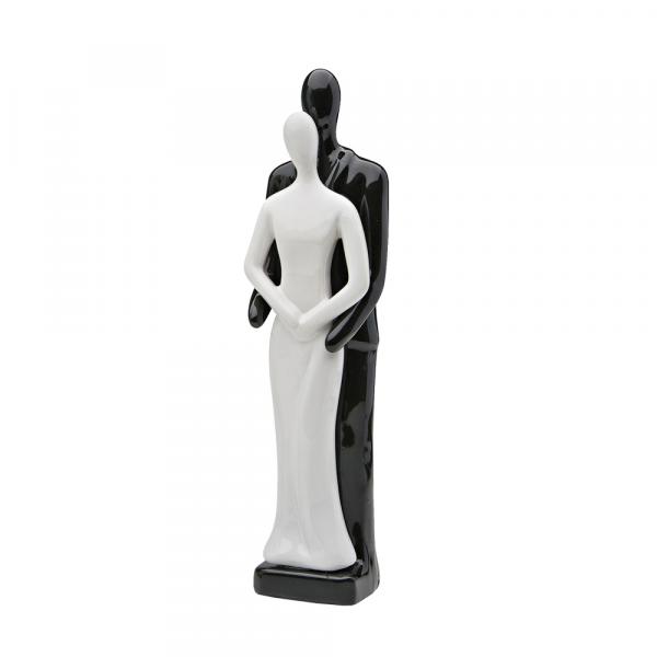 Figurino de Casal Abraço Black And White - Prestige
