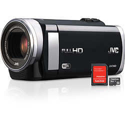 Filmadora Digital Full HD JVC GZ-EX210BUB HDMI 40x de Zoom Óptico 200x de Zoom Digital Cartão SD de 8GB Preta