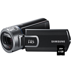 Filmadora Digital Full HD Samsung Q200 C/ 20x Zoom Óptico e 40x Zoom Digital Cartão 4GB
