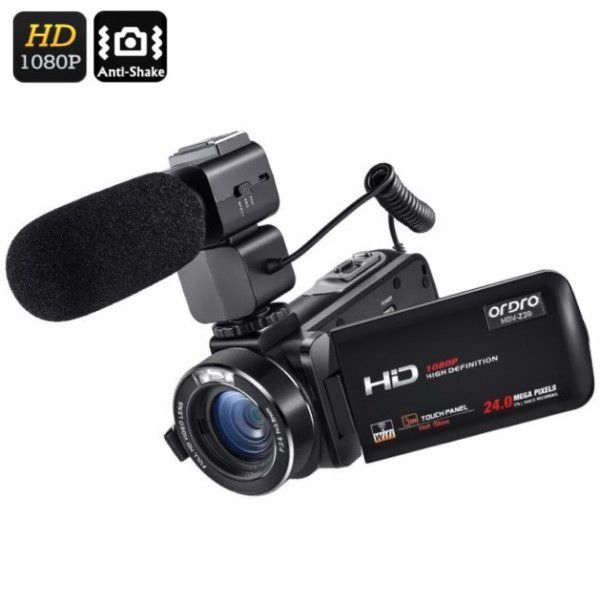 Filmadora Digital Ordro Hdv-z20 Wi-fi com Microfone Externo 16x Zoom 24mp Full-hd Selfie Detecção Rosto Controle Remoto Anti-vibração (bto)